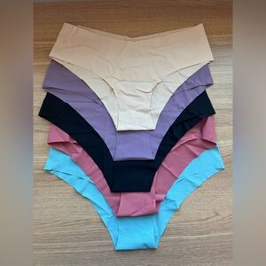 No Show Seamless Bikini Panties Laser Cut Stretch Underwear New Lot Of 5 Small